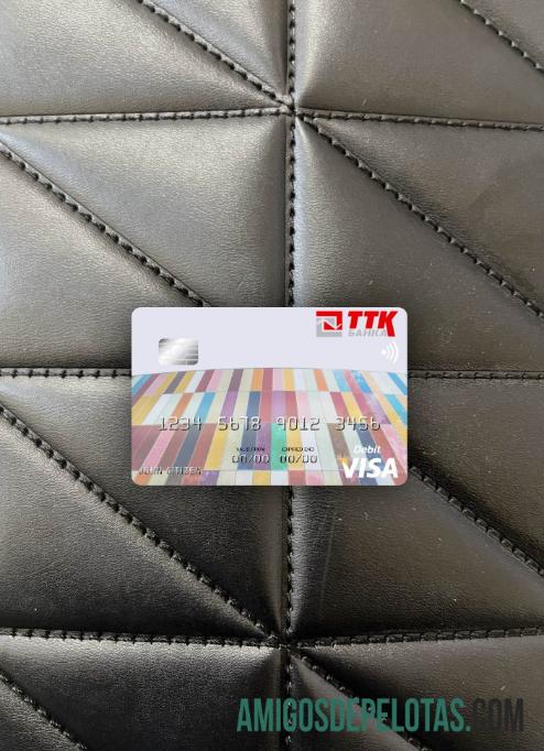 Cartão de débito Macedonia TTK Bank AD Skopje Visa Photolook Front amostra